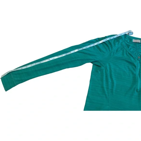 Athleta Women’s Long Sleeve Pullover 1/4 Zip Green Athletic Shirt Activewear XL - Picture 7 of 15